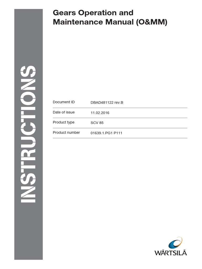 Gearbox Operation & Maintenance Manual | PDF