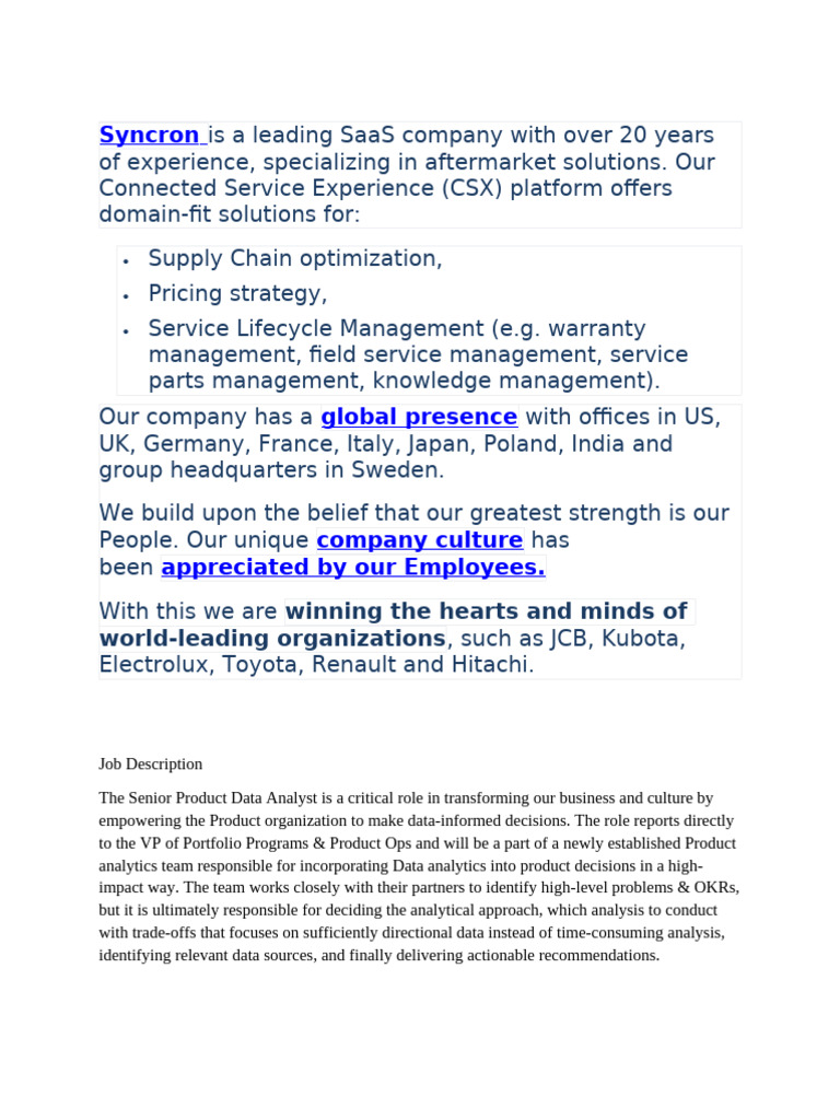 PRODUCT REVIEW ANALYST intelligence overview