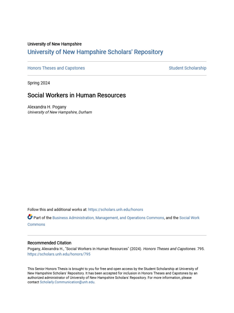 3 Social Work in HR | PDF | Human Resource Management | Employment
