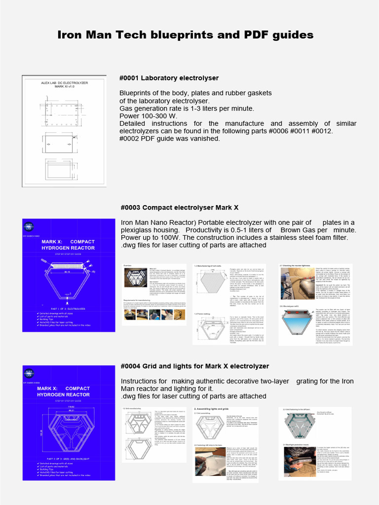 Iron Man Tech Blueprint | PDF