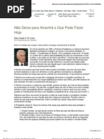 Não Deixe para Amanhã o Que