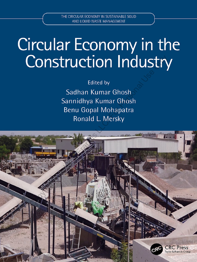 Circular Economy in Construction Industry - Sannidhya K Ghosh | PDF