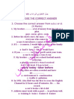 wb ب ةدارولا يرايتخلا لمج 3-Choose The Correct Answer: 3. Choose the correct answer from a.b.c or d: (5 Marks)