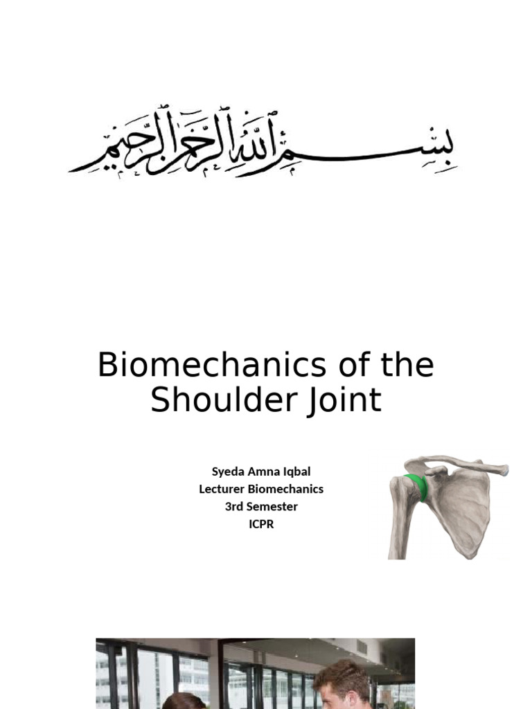 Biomechanics of The Shoulder Joint | PDF