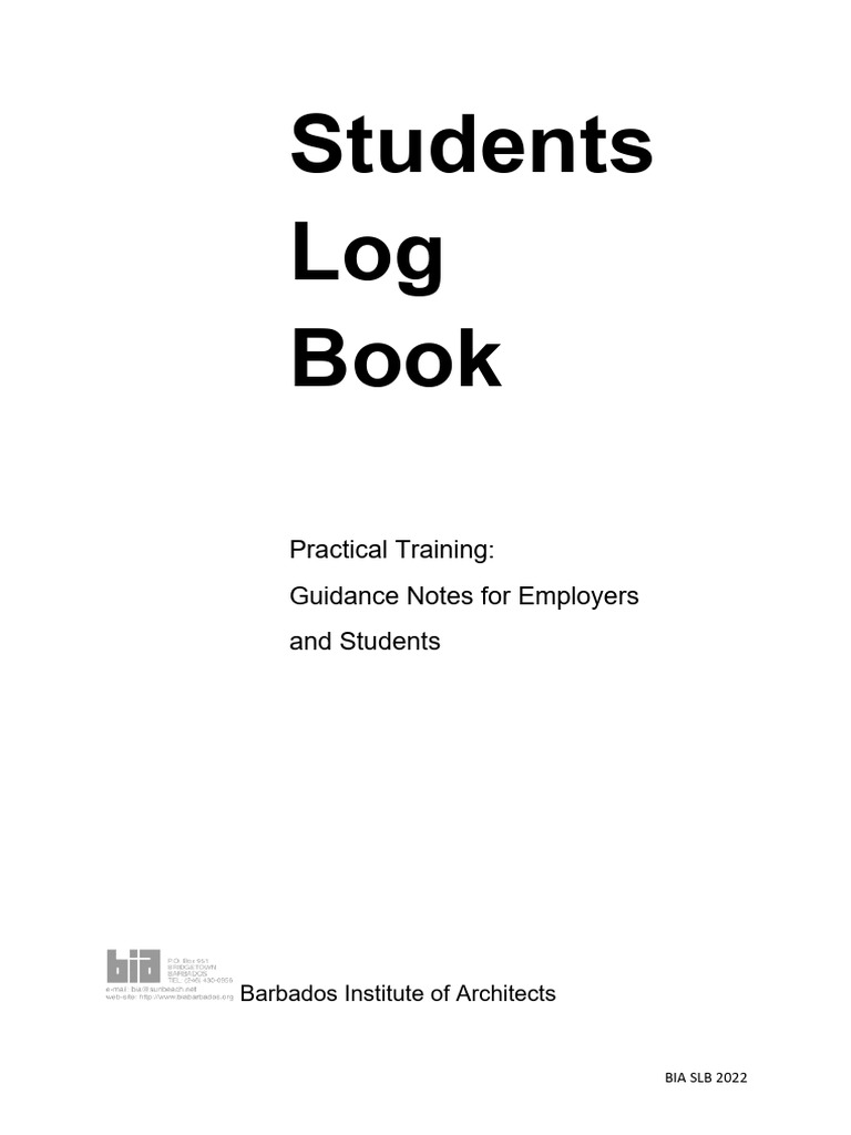 REV Students Log Book Complete - 2022 | PDF | Architect | Employment