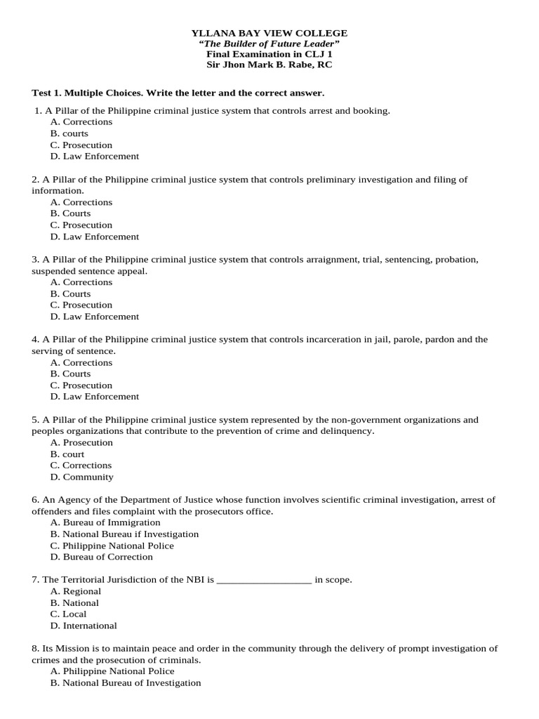 Clj 1 Reviewer For Fries Only Pdf