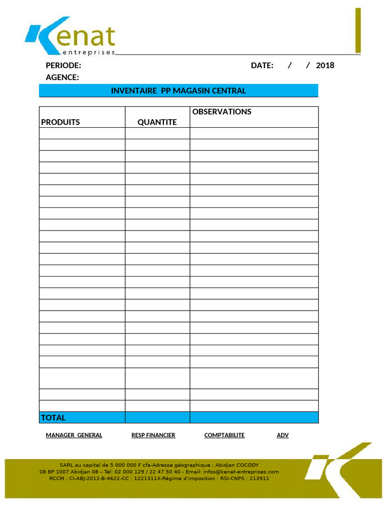 4 FICHE INVENTAIRE MAGASIN CENTRAL PDF