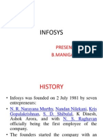 Infosys: Presented by B.Manigandan