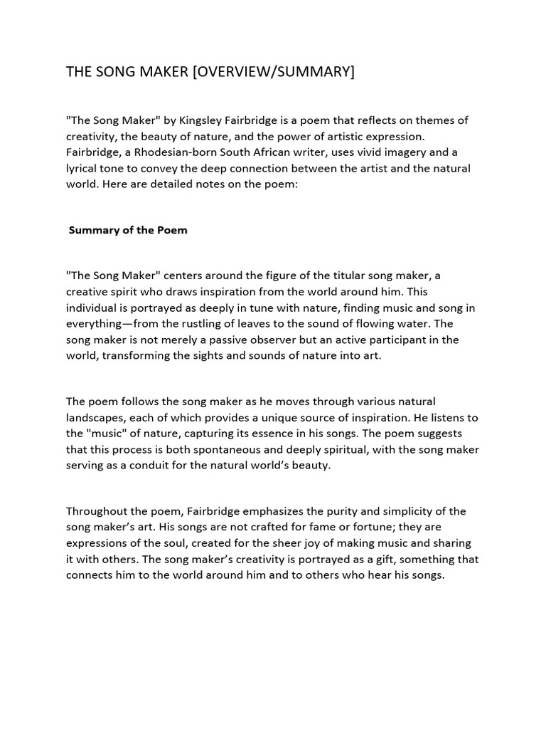 The song maker pdf