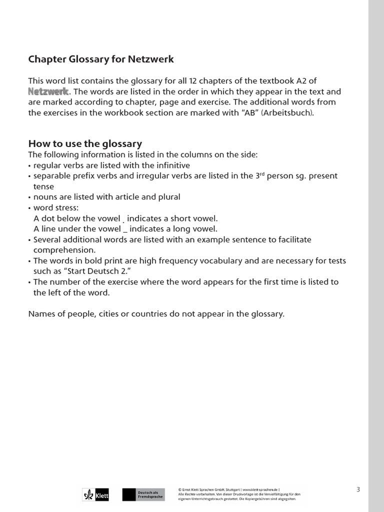 A2 Glossary 3 | PDF