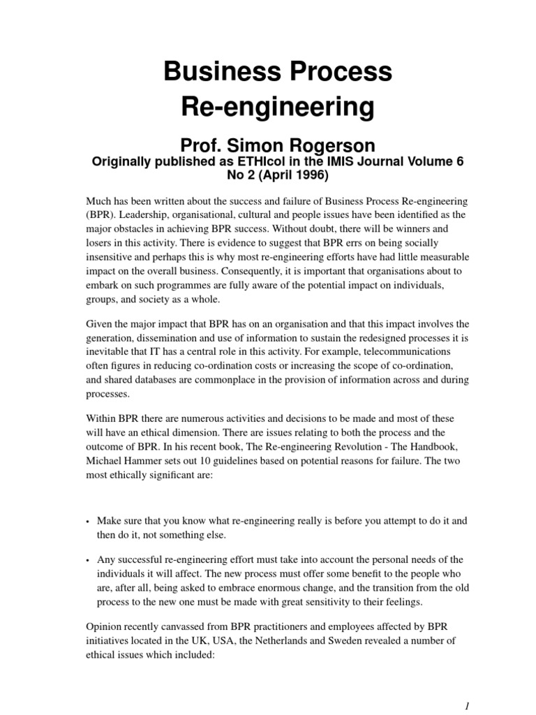BPR (Boleh) | PDF | Business | Labour