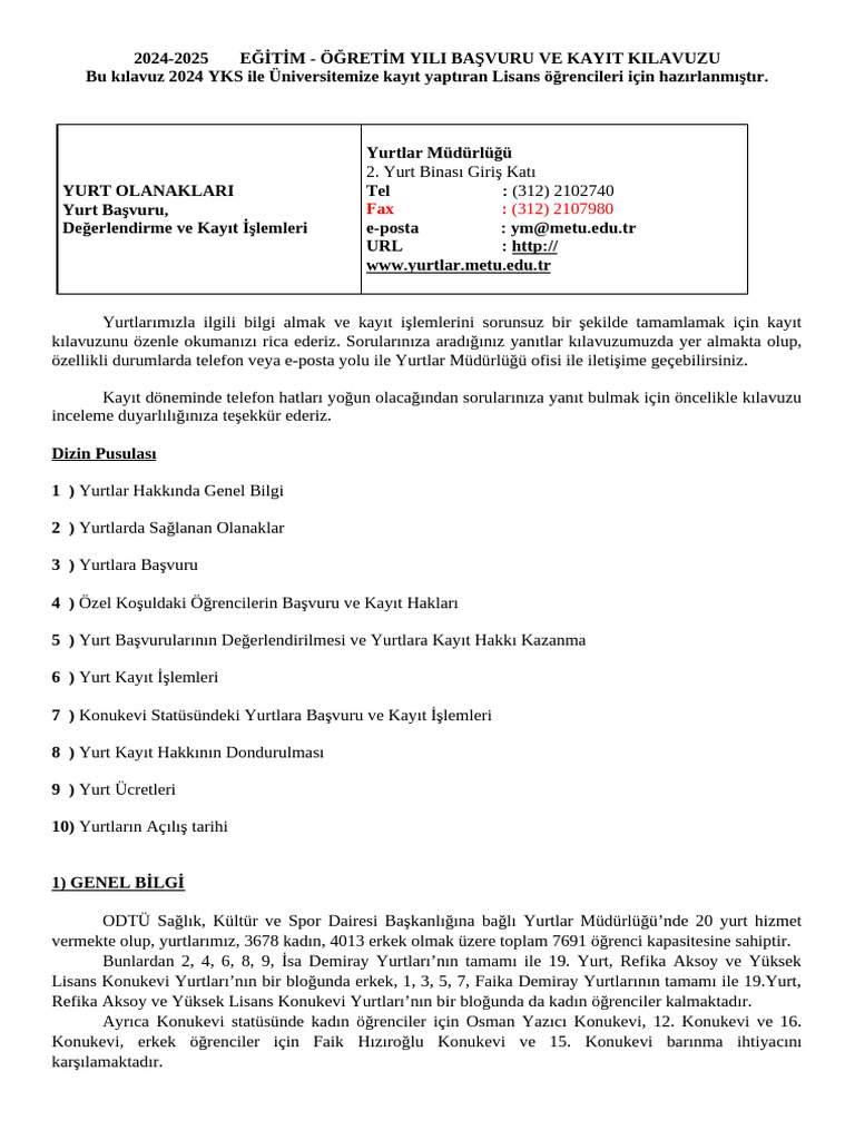 2024-2025 Kayit Kilavuzu 4 | PDF