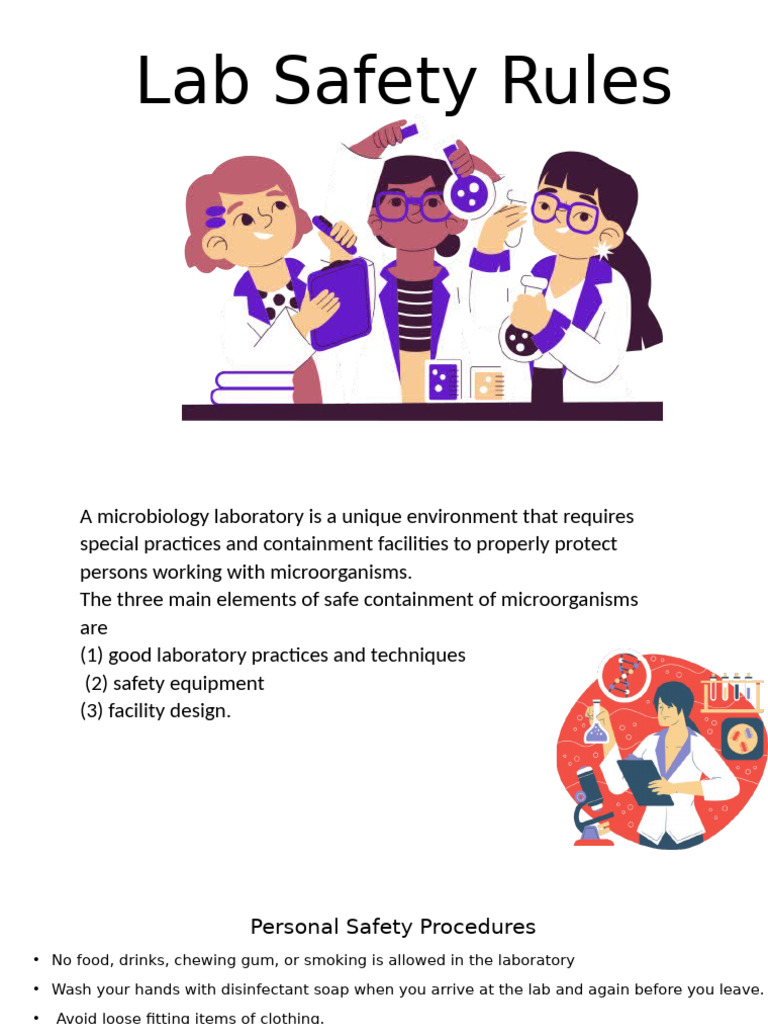 Lab Safety Rules 1st Lecture | PDF