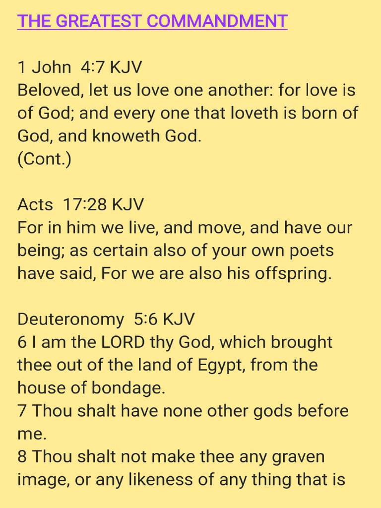 The Greatest Commandment 240424 063334 | PDF