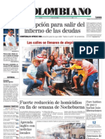 El Colombiano Primera Pagina Dic 26 2011