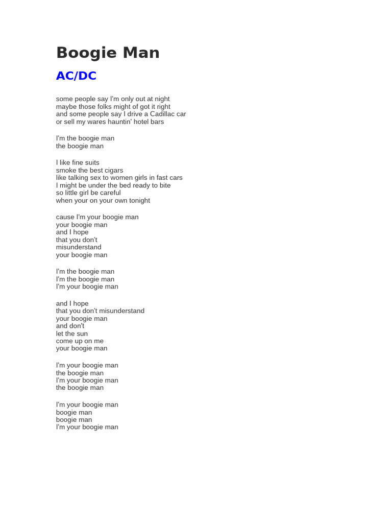 Boogie Man | PDF