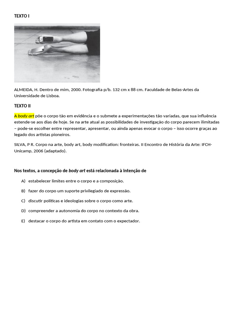 Questões de Arte No Enem | PDF