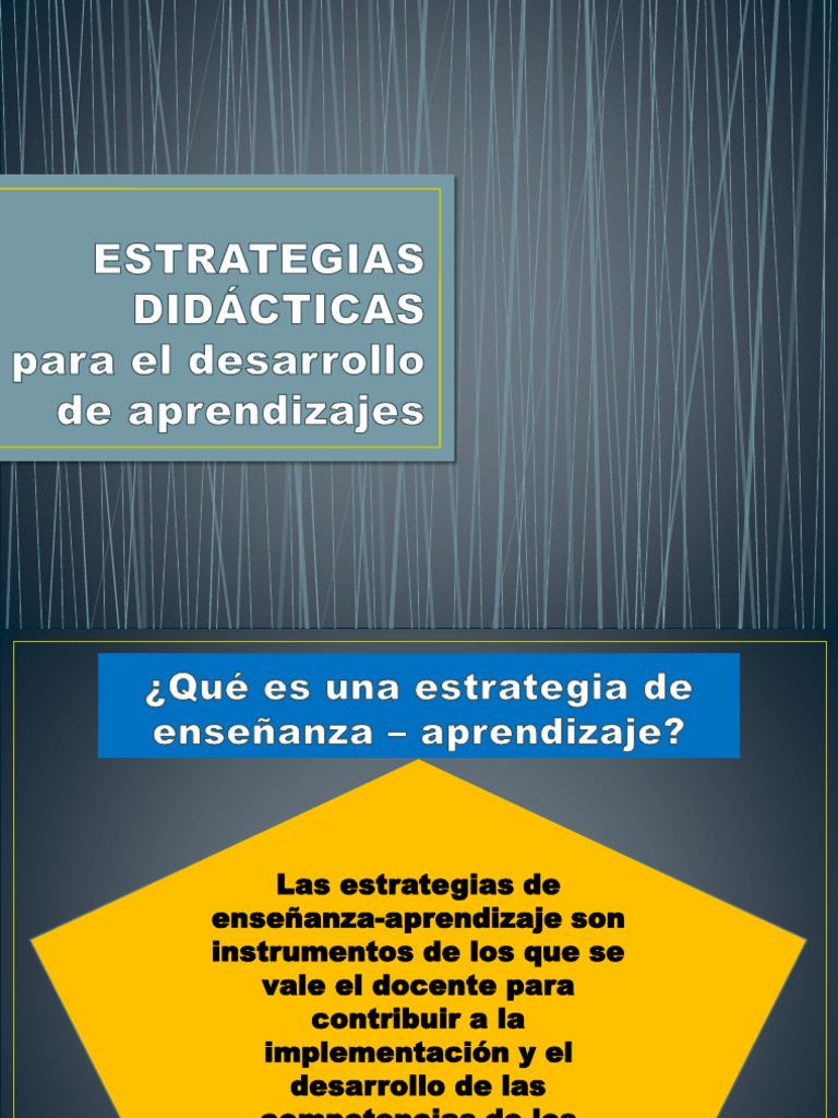 Estrategias Didacticas para El Desarrollo de Aprendizaje | PDF