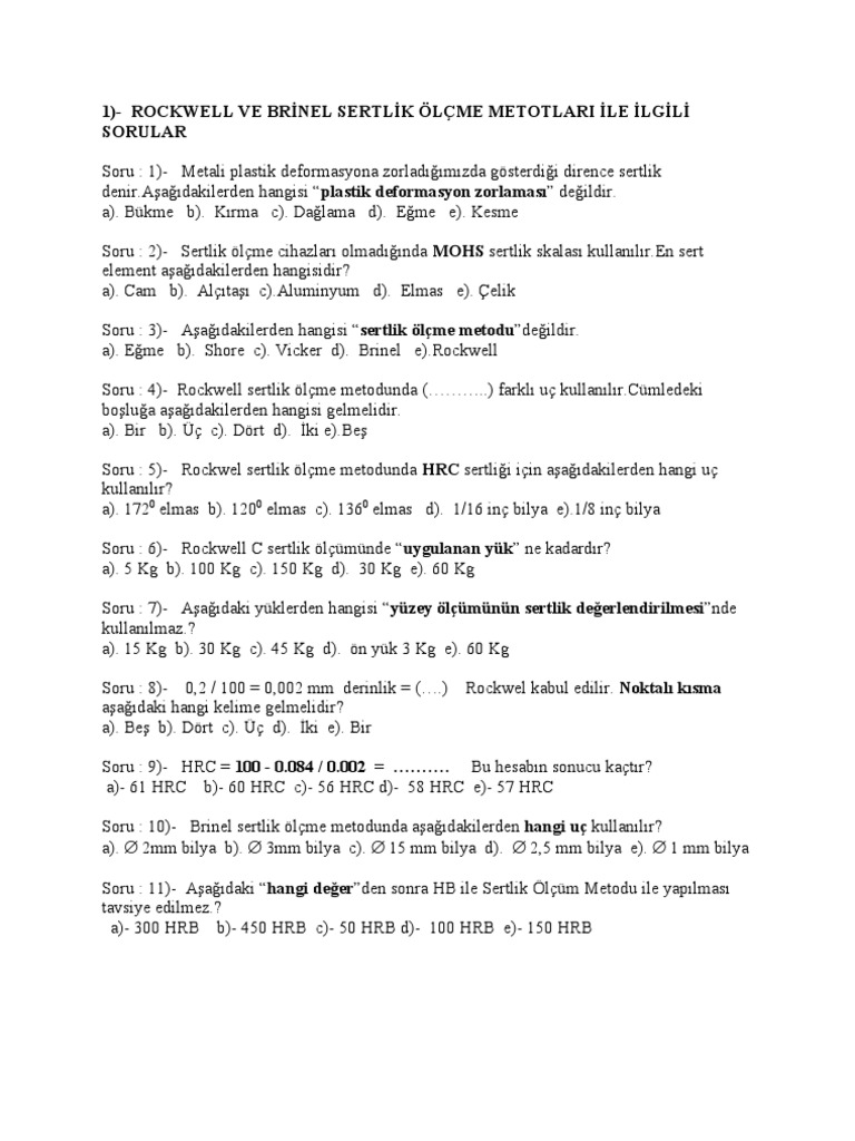 Sorular | PDF