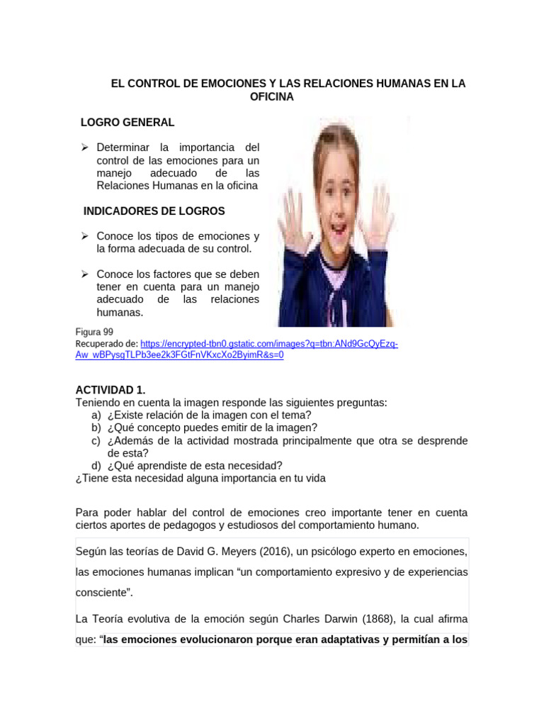 11-El Control de Emociones y La Inteligencia Emocional | PDF | Las ...