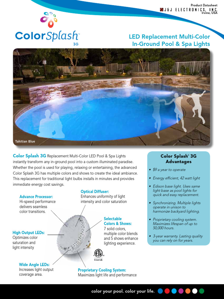 Color Splash 3g Datasheet | PDF | Lighting | Color