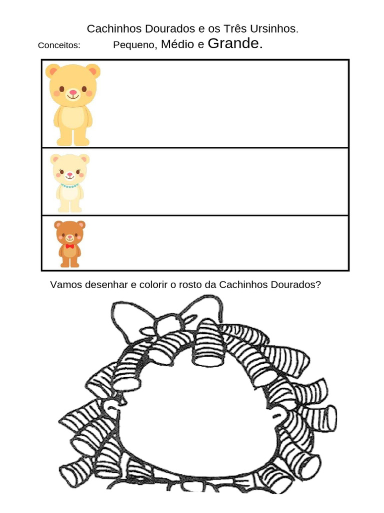 Cachinhos Dourados E Os Três Ursinhos Pdf