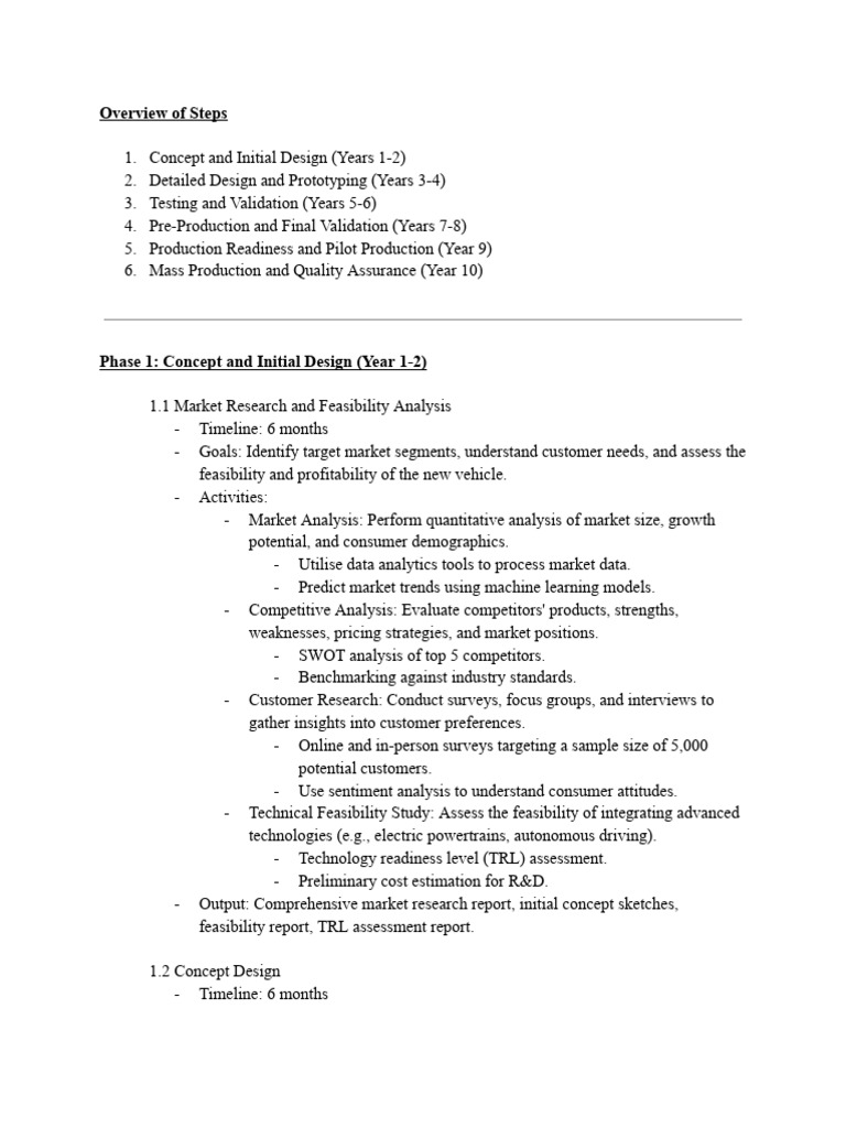 10-Year Vehicle Creation and Testing Program | PDF