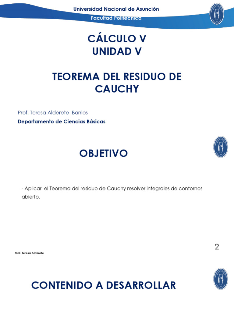 Teorema del residuo deccauchy pdf