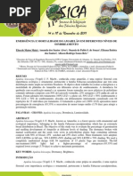 EMERGÊNCIA E MORTALIDADE DO AMARELÃO EM DIFERENTES NÍVEIS DE SOMBREAMENTO