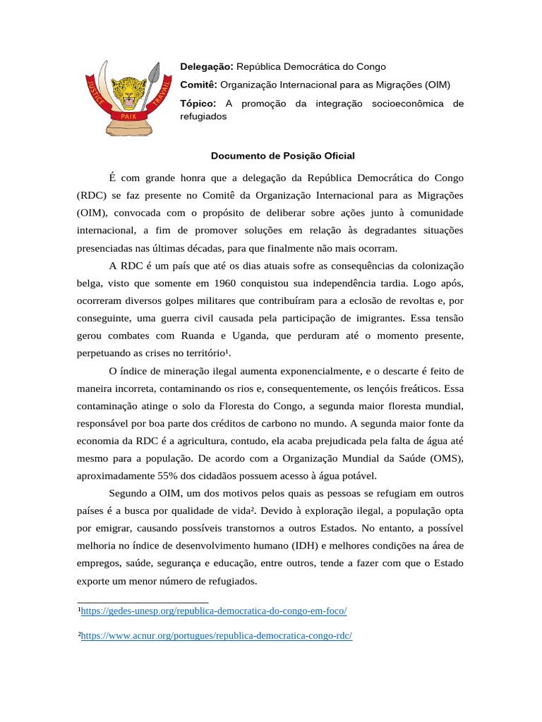 Integração Socioeconômica na RDC | PDF | República Democrática do Congo ...
