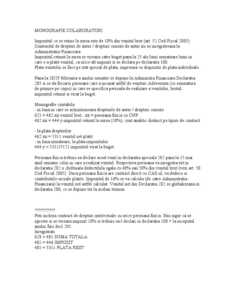 Monografie Colaboratori