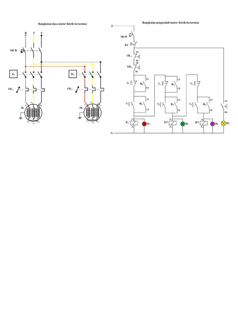 Rangkaian Motor Listrik Berurutan | PDF