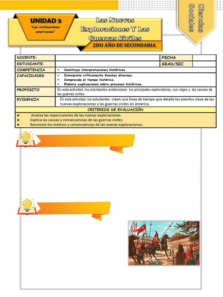 Ficha de Actividad CCSS 2° - Semana 5 | PDF