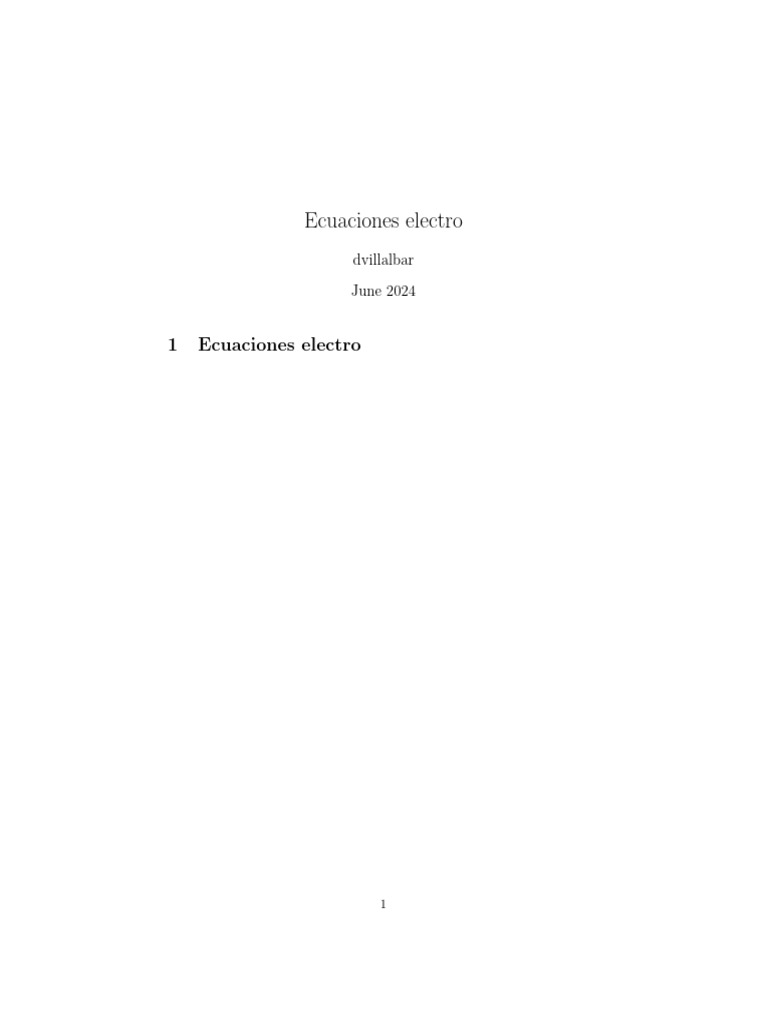Ecuaciones Electro | PDF