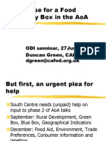 The Case For A Food Security Box in The Aoa: Odi Seminar, 27june 2001 Duncan Green, Cafod