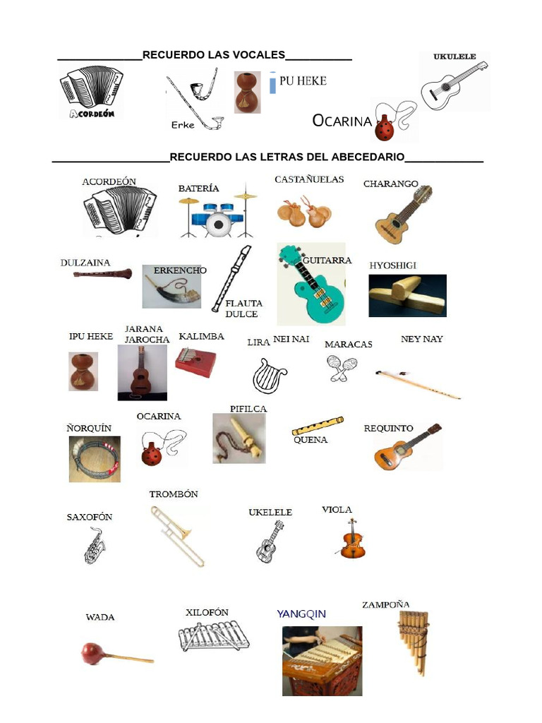 Instrumentos ABC y Vocales | PDF