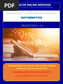 Kcse Maths Latest Predictions 2024