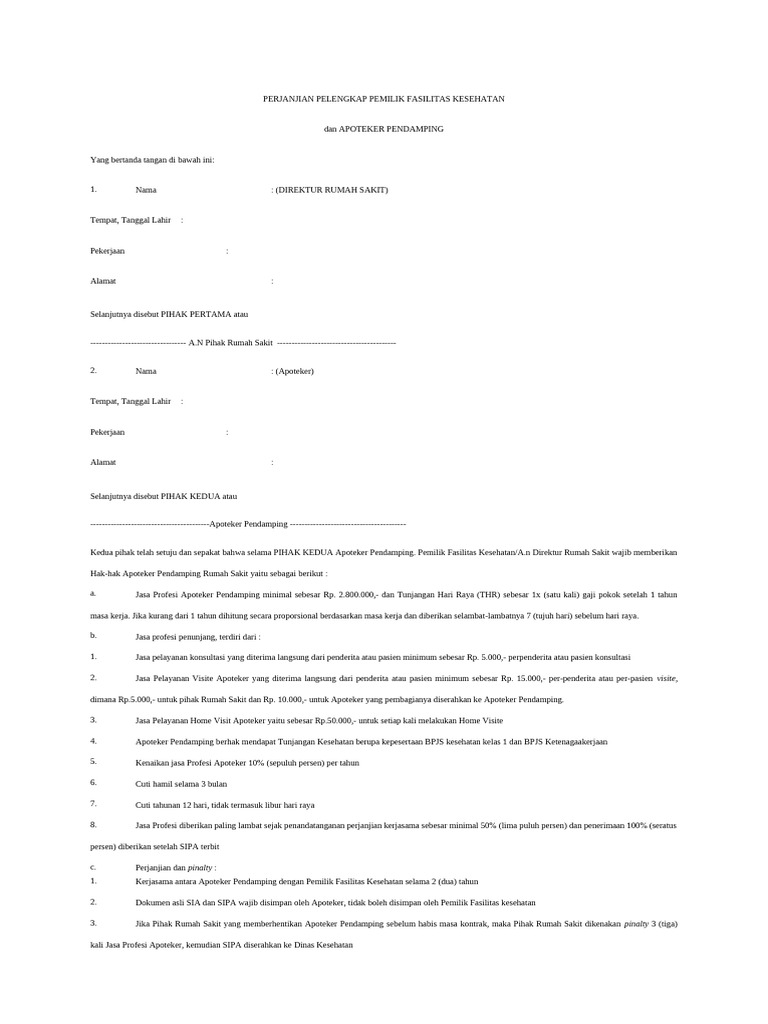 Formulir 5c perjanjian aping rs pdf