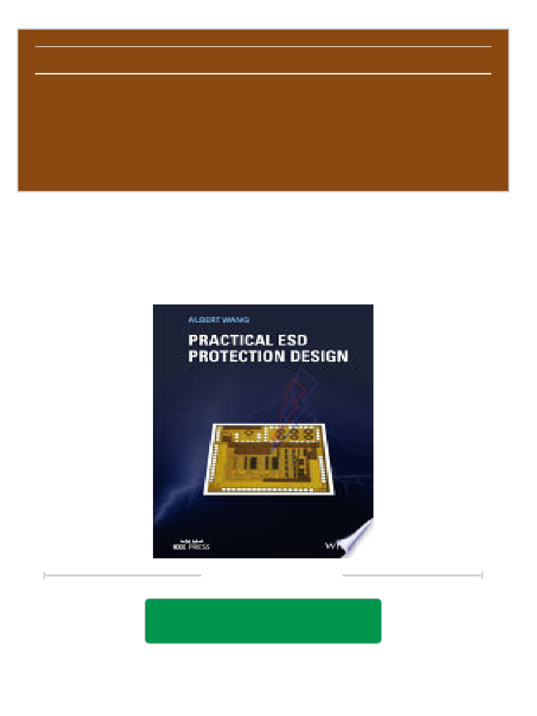 PDF Practical ESD Protection Design 1st Edition Wang Albert download PDF