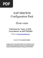 Sap MM/WM Configuration Pack Over-View: Published by Team of SAP Consultants at SAPTOPJOBS