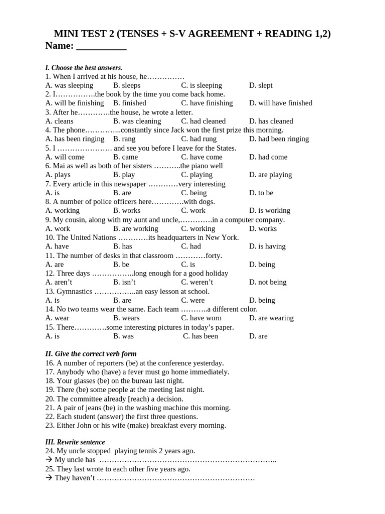 Mini Test 2 Pdf