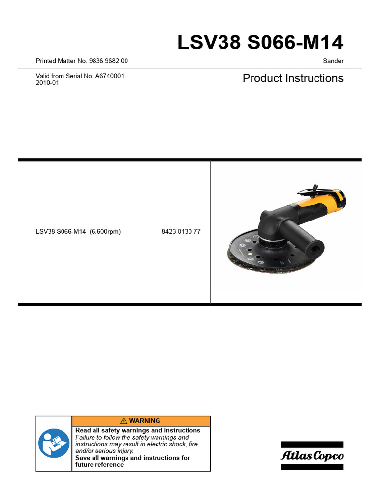LSV38 S066-M14: Product Instructions | PDF