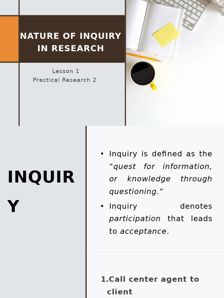 Lesson 1 Nature Of Inquiry 1 Pdf