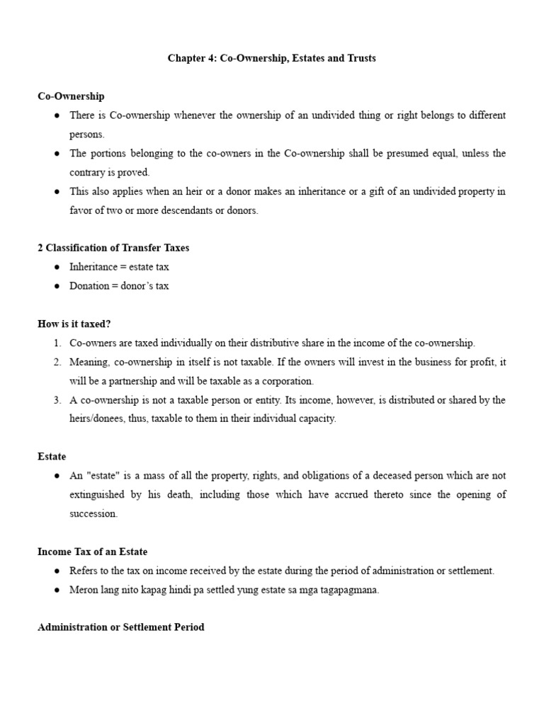 Taxation - Chapter 4 | PDF