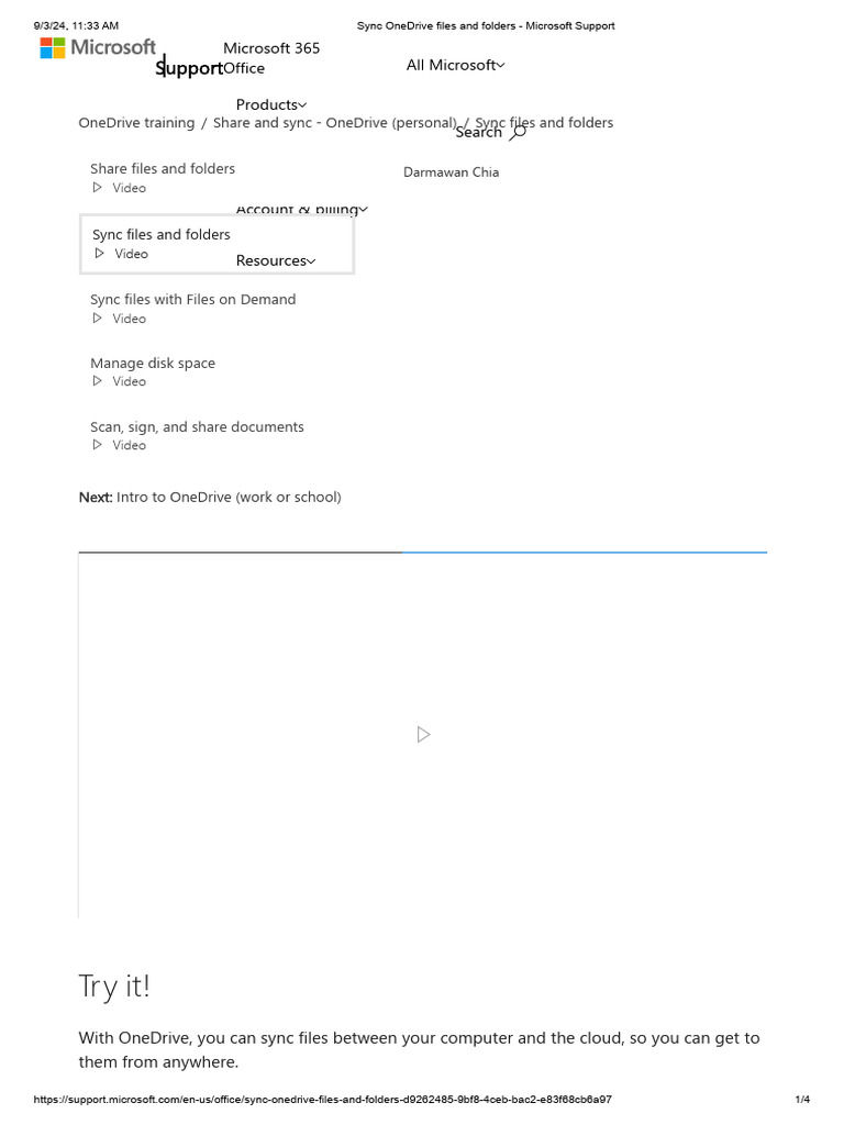 Sync OneDrive Files and Folders - Microsoft Support | PDF