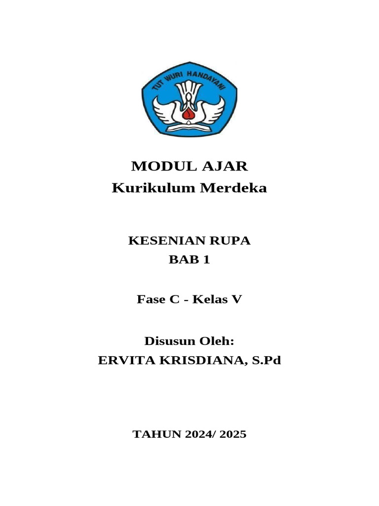 Modul Ajar Seni Rupa - Bab 1 | PDF