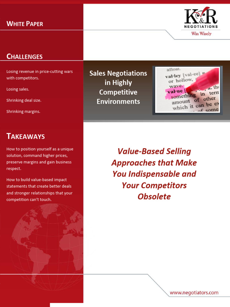 KR Sales Negotiations White Paper | PDF
