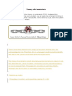 Theory of Constraints