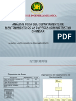 Analisis FODA de La Empresa Administrativo Chungar