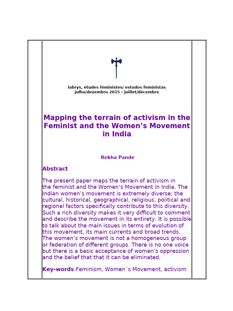 Pande Rekha 2015 Mapping The Terrain of | PDF